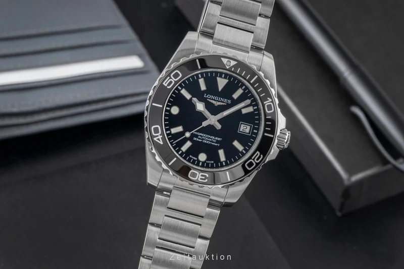 Longines Hydro Conquest steel automatic men's watch L3.779.4.56.6 LP: 2150EUR [2605803]