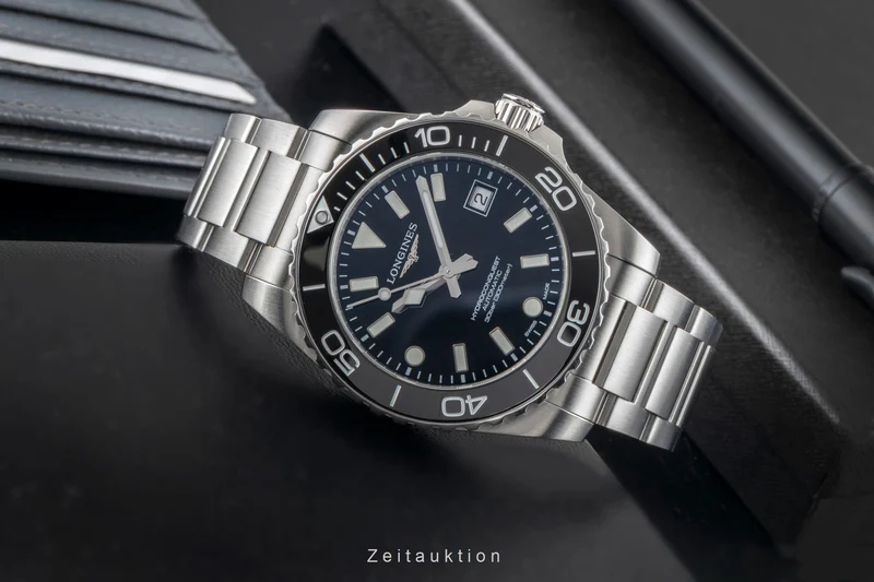 Longines Hydro Conquest steel automatic men's watch L3.779.4.56.6 LP: 2150EUR [2605803]