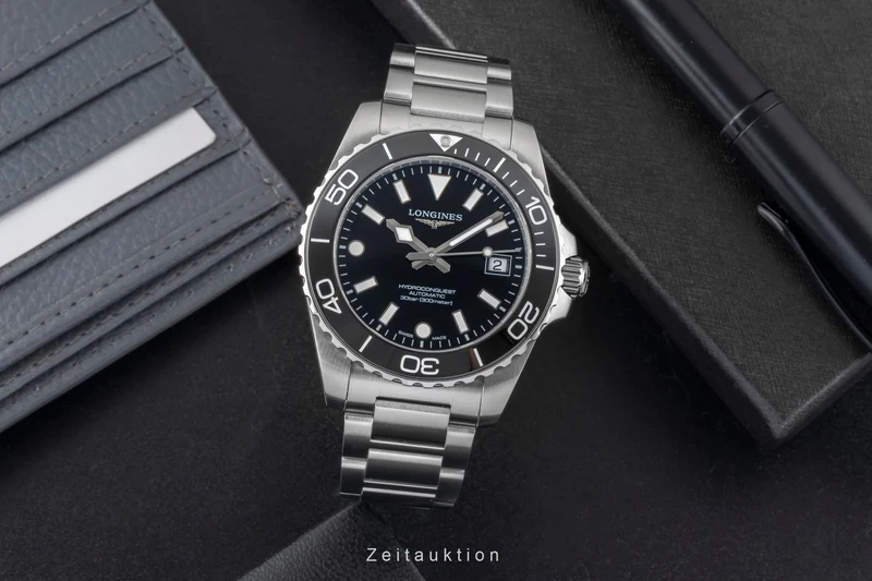 Longines Hydro Conquest steel automatic men's watch L3.779.4.56.6 LP: 2150EUR [2605803]