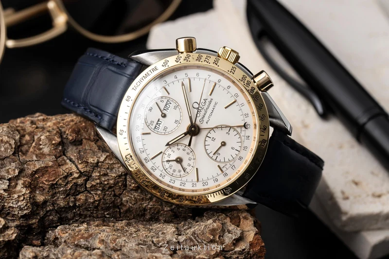 Omega Speedmaster Date chronograph steel / gold automatic men's watch 3321.30 [2605026]