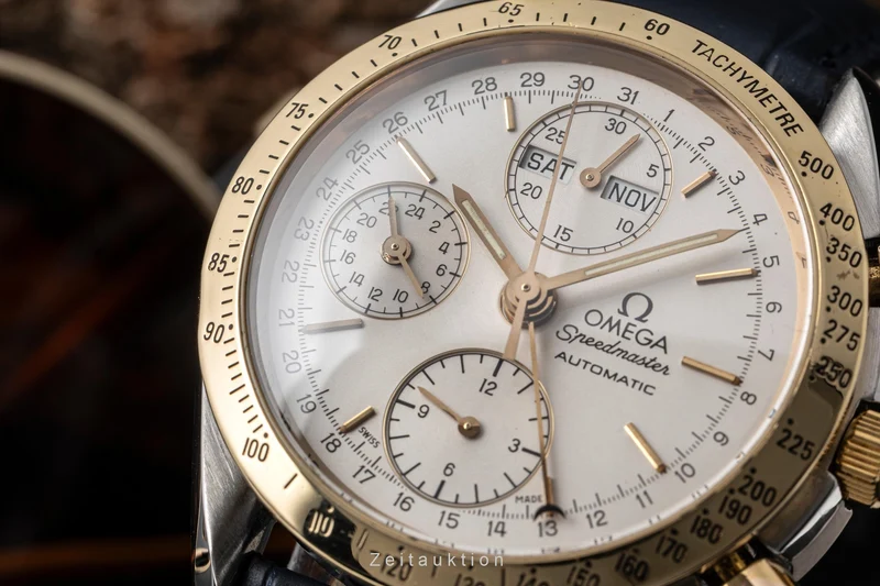 Omega Speedmaster Date chronograph steel / gold automatic men's watch 3321.30 [2605026]