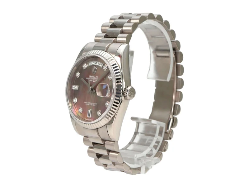 Rolex Day-Date 36 118239 Weißgold Perlmutt Diamant