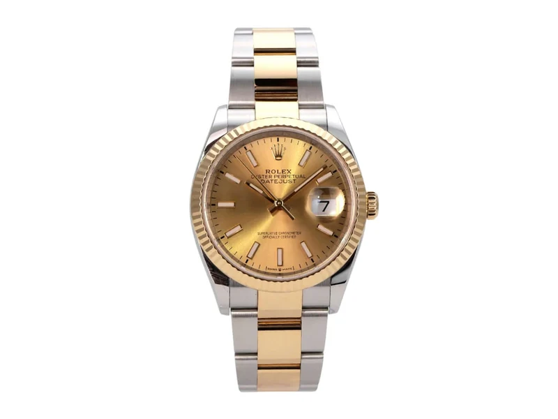 Rolex Datejust 36 Oystersteel Gelbgold 126233 Champagner