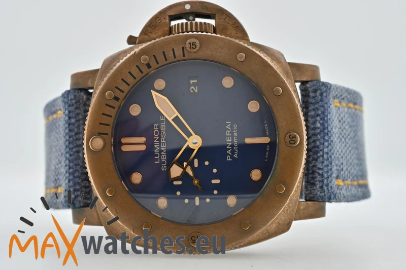Panerai Luminor Submersible 1950 3 Days Bronze Bronzo PAM 671 Limited 47mm Blue Dial