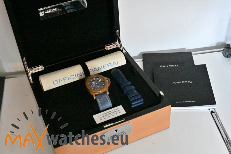 Panerai Luminor Submersible 1950 3 Days Bronze Bronzo PAM 671 Limited 47mm Blue Dial
