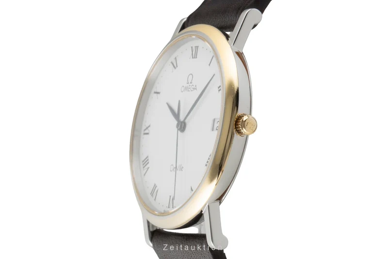 Omega De Ville gilt / steel quartz men's watch 196.2432 [2605488]