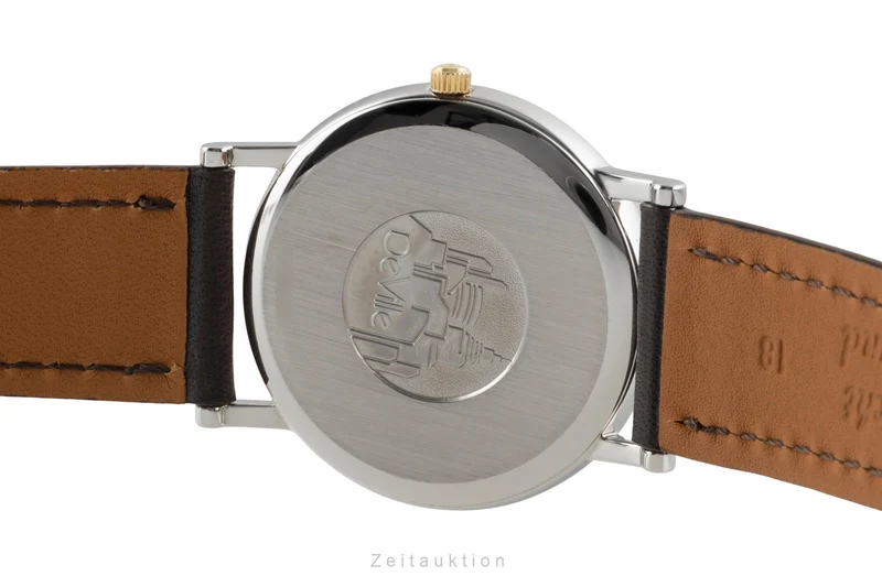 Omega De Ville gilt / steel quartz men's watch 196.2432 [2605488]