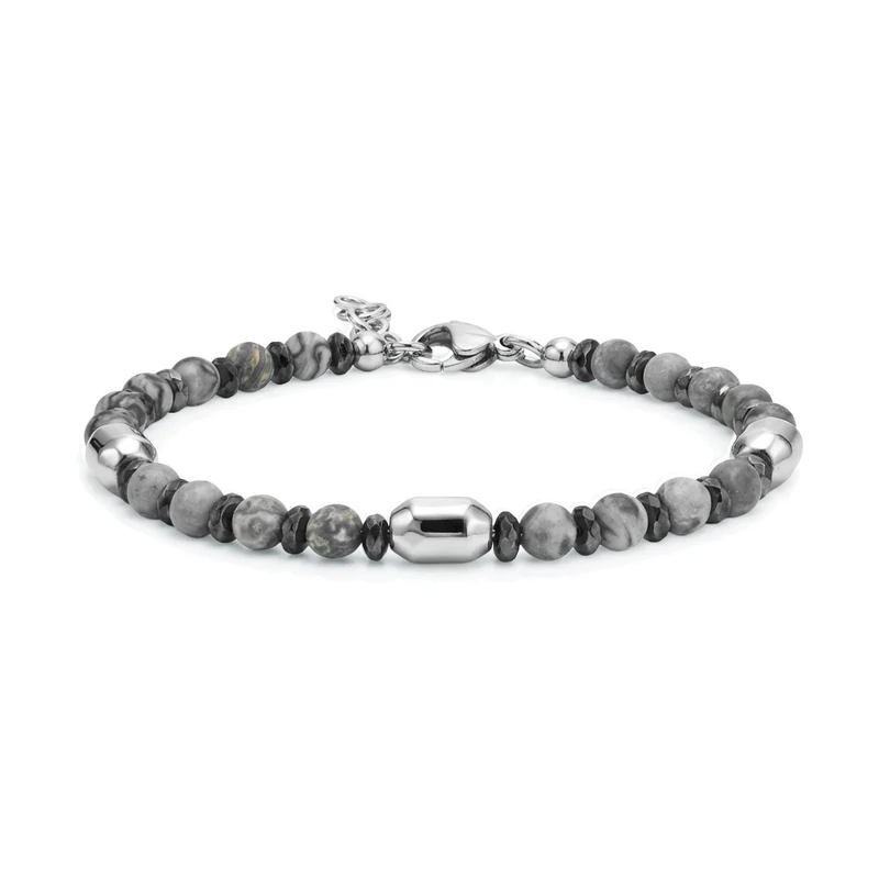 Armband aus grauen Labradorit-Perlen