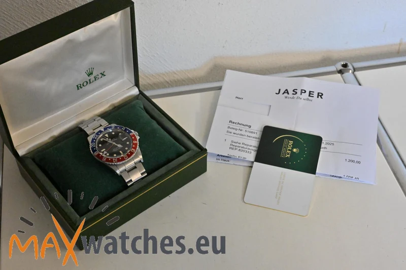 Rolex GMT Master I Pepsi 16750 8.0Mio Rolex Service 01/2025 Spider Dial