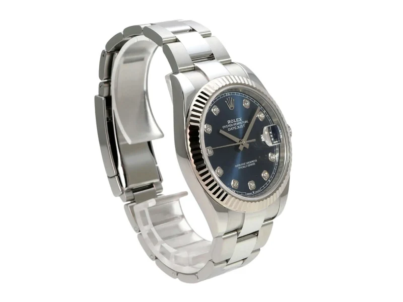 Rolex Datejust 41 Edelstahl Weißgold 126334 Blau Diamant
