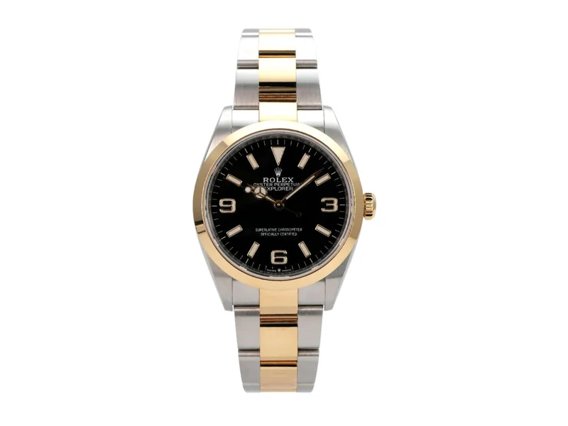 Rolex Explorer 36 Edelstahl Gelbgold 124273