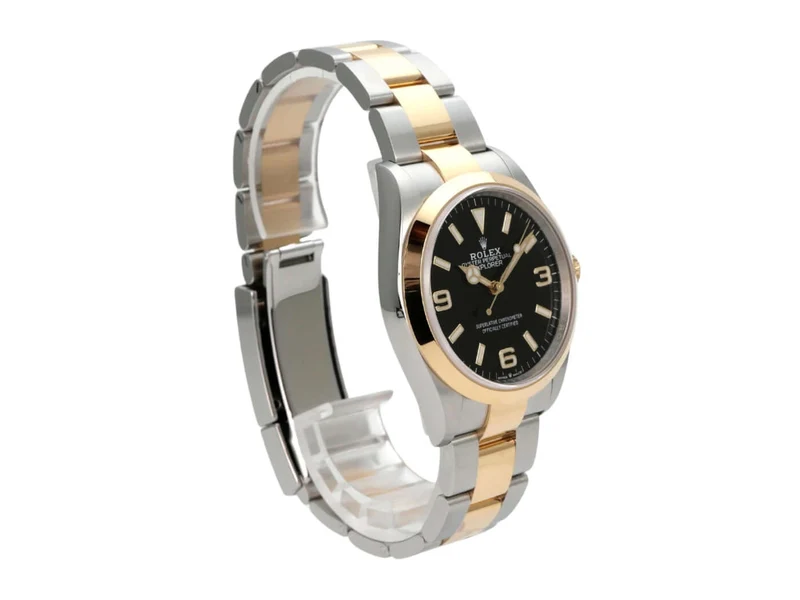 Rolex Explorer 36 Edelstahl Gelbgold 124273