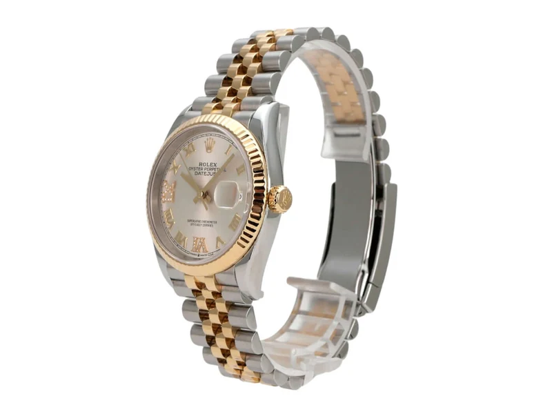 Rolex Datejust 36 Edelstahl Gold 126233 Silber R Diamant Jubile-Band