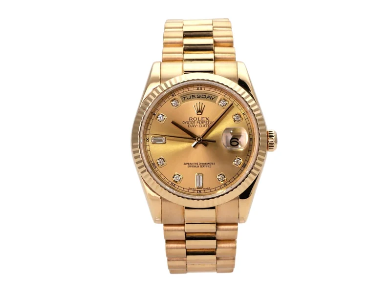 Rolex Day-Date 36 Gelbgold 118238 Champagner Diamant