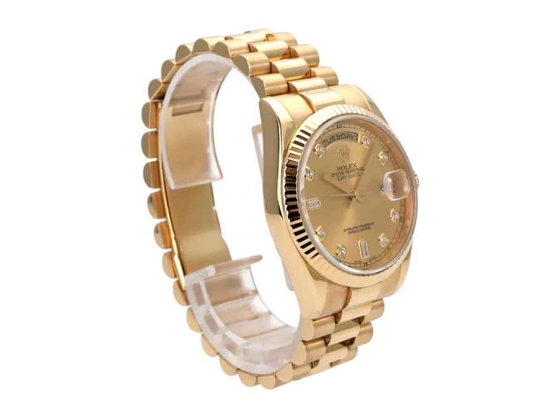 Rolex Day-Date 36 Gelbgold 118238 Champagner Diamant