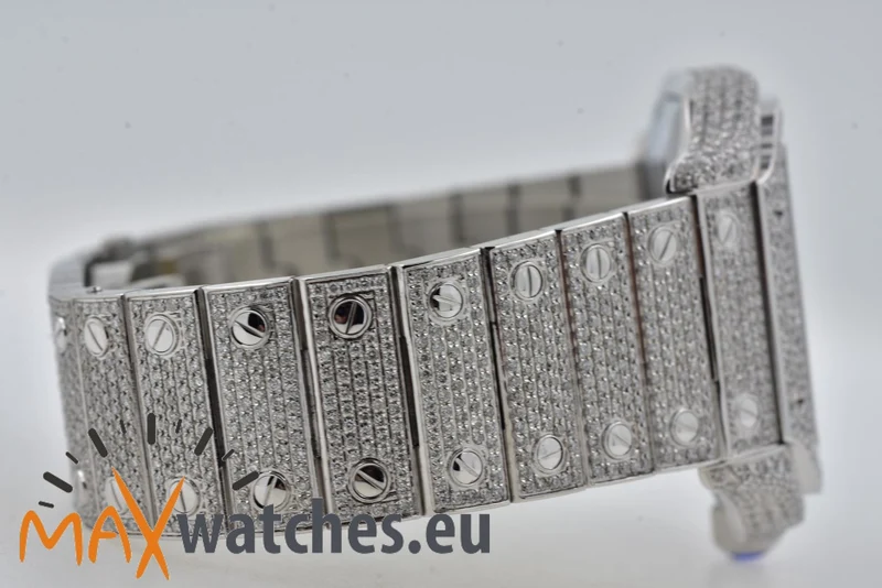 Cartier Santos de Cartier Large WSSA0018 2021 Iced Out Diamonds Diamanten