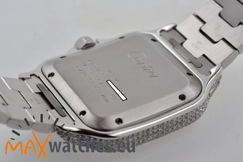 Cartier Santos de Cartier Large WSSA0018 2021 Iced Out Diamonds Diamanten