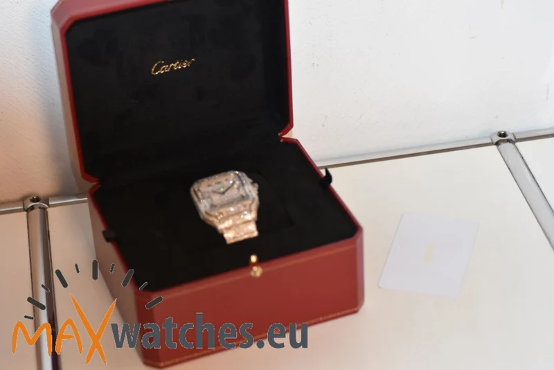 Cartier Santos de Cartier Large WSSA0018 2021 Iced Out Diamonds Diamanten