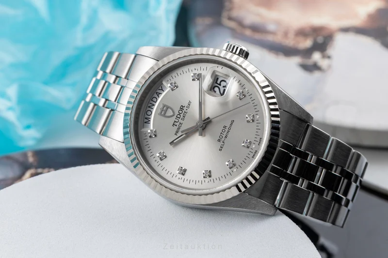Tudor Date-Day steel / white gold automatic men's watch 76214 [2605689]