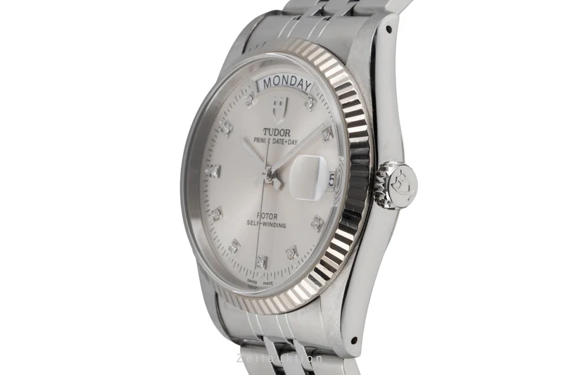 Tudor Date-Day steel / white gold automatic men's watch 76214 [2605689]
