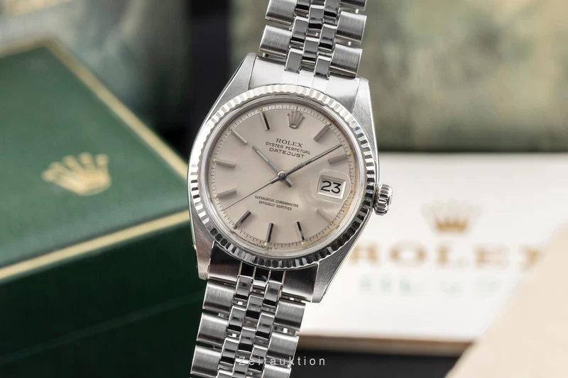 Rolex Datejust steel / white gold automatic men's watch 1601 Vintage [2605133]