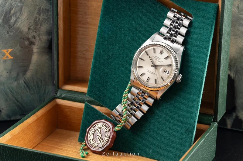 Rolex Datejust steel / white gold automatic men's watch 1601 Vintage [2605133]