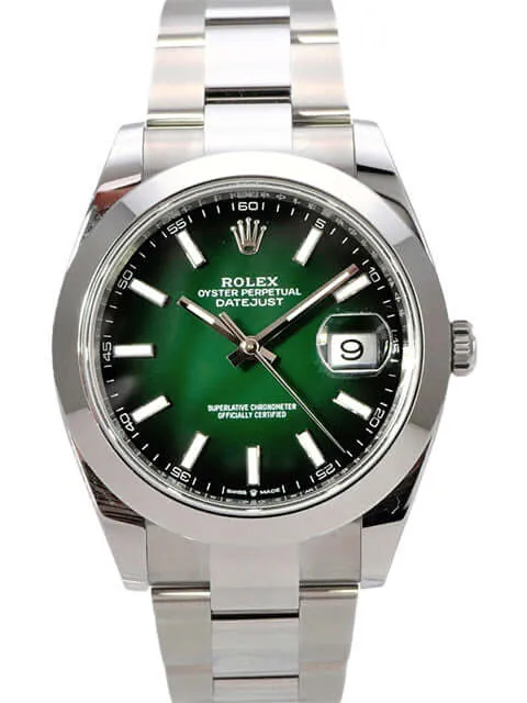 Rolex Datejust 41 Edelstahl 126300 Grün Ombre