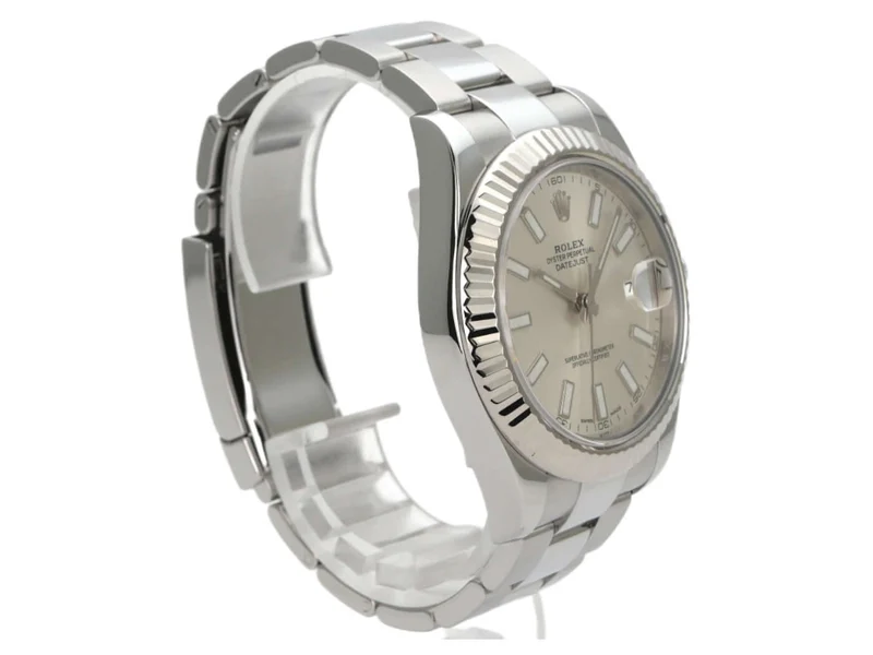 Rolex Datejust II Edelstahl Weißgold 116334 Silber