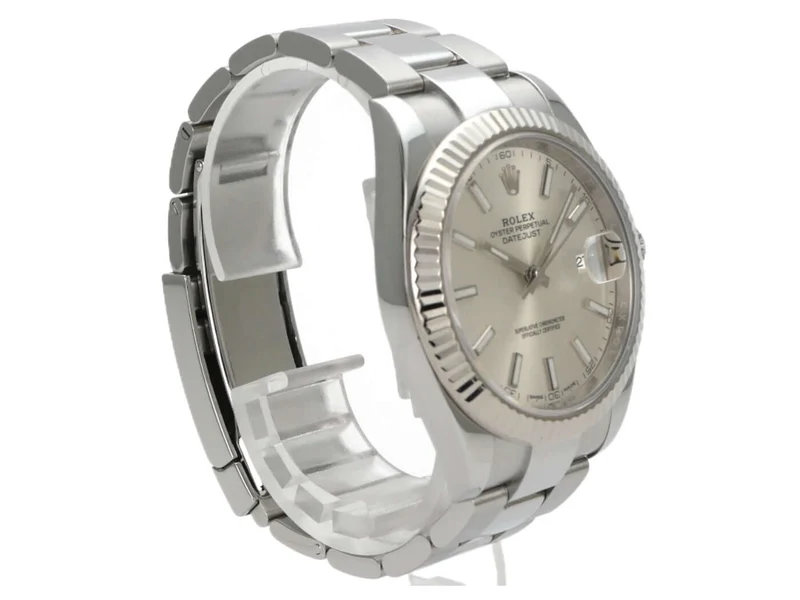 Rolex Datejust 41 Edelstahl Weißgold 126334 Silber