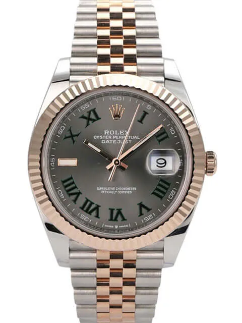 Rolex Datejust 41 Edelstahl Everose-Gold 126331 Slate Römisch Jubile-Band
