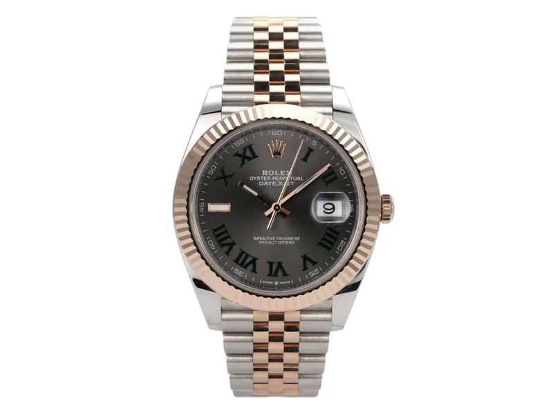 Rolex Datejust 41 Edelstahl Everose-Gold 126331 Slate Römisch Jubile-Band