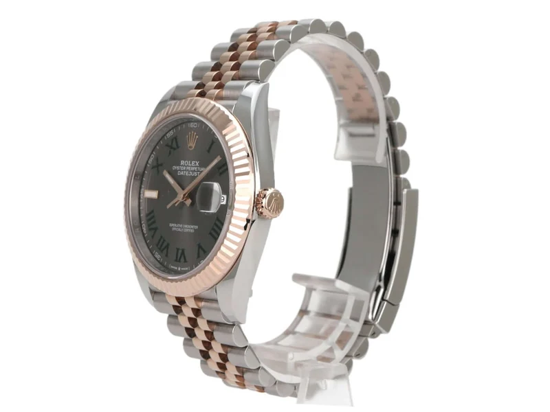 Rolex Datejust 41 Edelstahl Everose-Gold 126331 Slate Römisch Jubile-Band