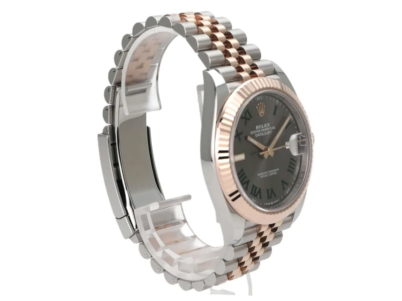 Rolex Datejust 41 Edelstahl Everose-Gold 126331 Slate Römisch Jubile-Band