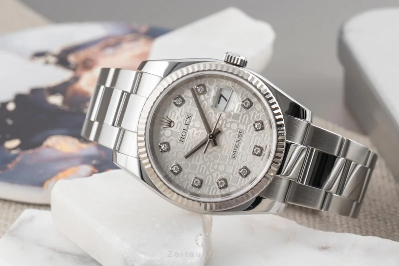 Rolex Datejust steel / white gold automatic men's watch 116234 [2605688]