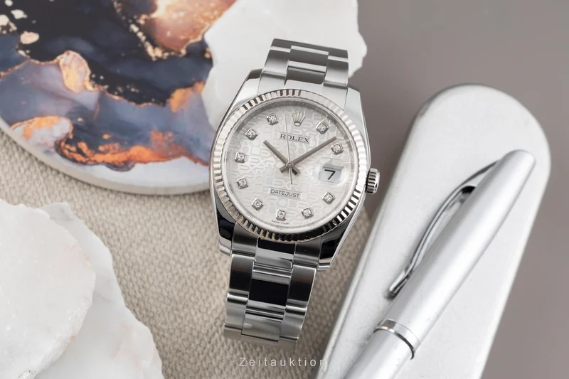 Rolex Datejust steel / white gold automatic men's watch 116234 [2605688]