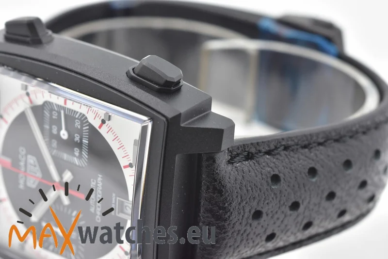 TAG Heuer Monaco Stopwatch Chronograph Limited Edition Black Dial CAW218F.FC6356