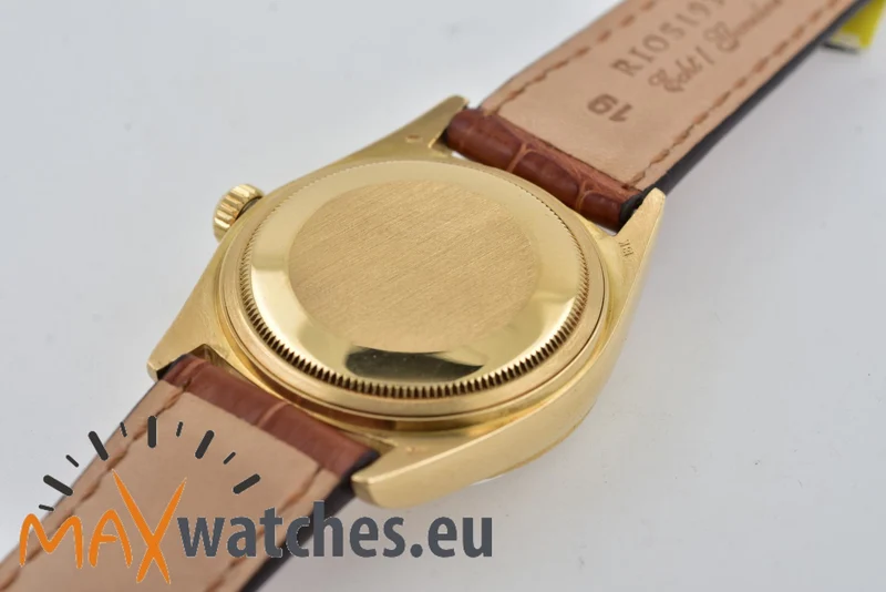 Rolex Oyster Perpetual Day Date 18k Yellow Gold Porcelain Dial 18038