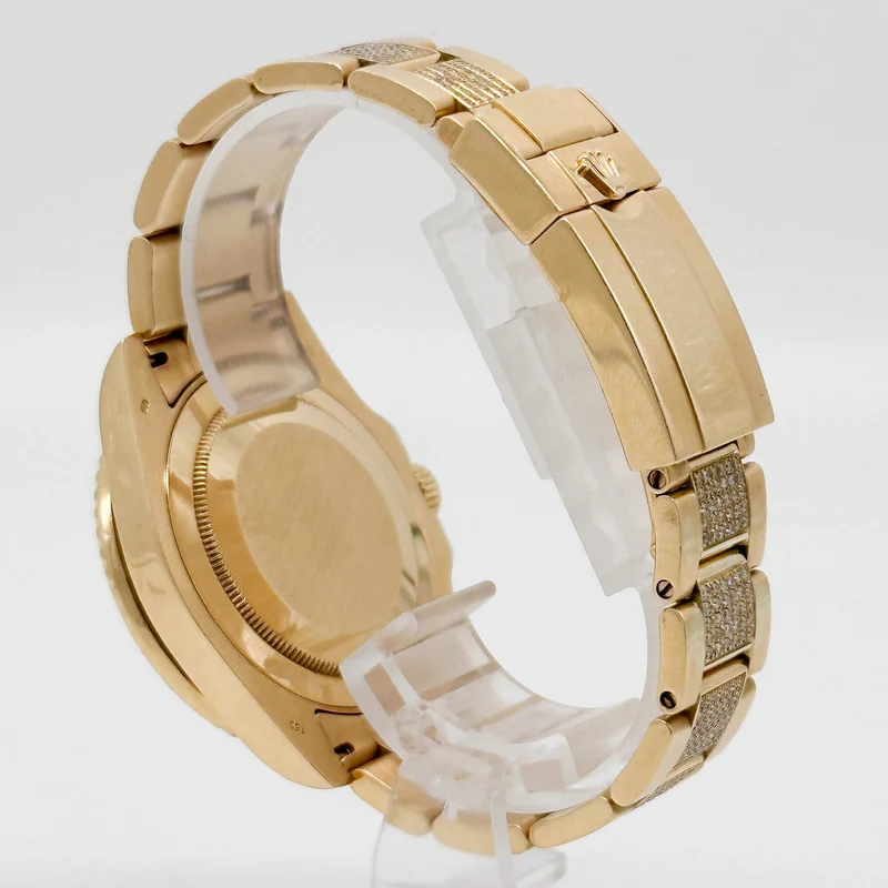Rolex GMT-Master II Iced Out Gelbgold 116718LN - 2014