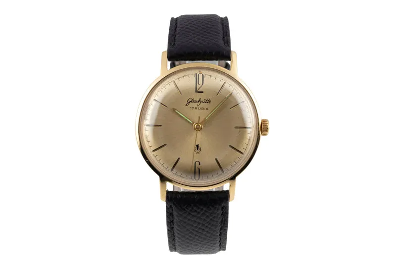 Glashütte Spezimatic gilt-brass manual winding men's watch [2603479]