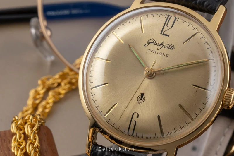 Glashütte Spezimatic gilt-brass manual winding men's watch [2603479]