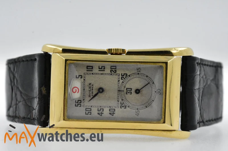 Rolex Prince 18k Yellow Gold Jumping Jump Hours 1491 Vintage 1939