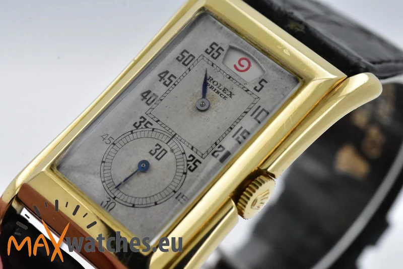 Rolex Prince 18k Yellow Gold Jumping Jump Hours 1491 Vintage 1939
