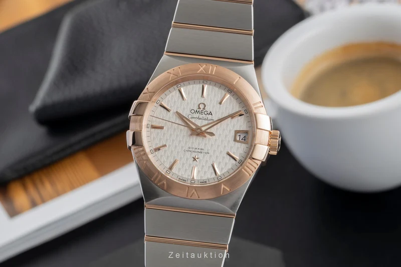 Omega Constellation steel / gold automatic men's watch 123.20.38.21.02.008 [2605362]