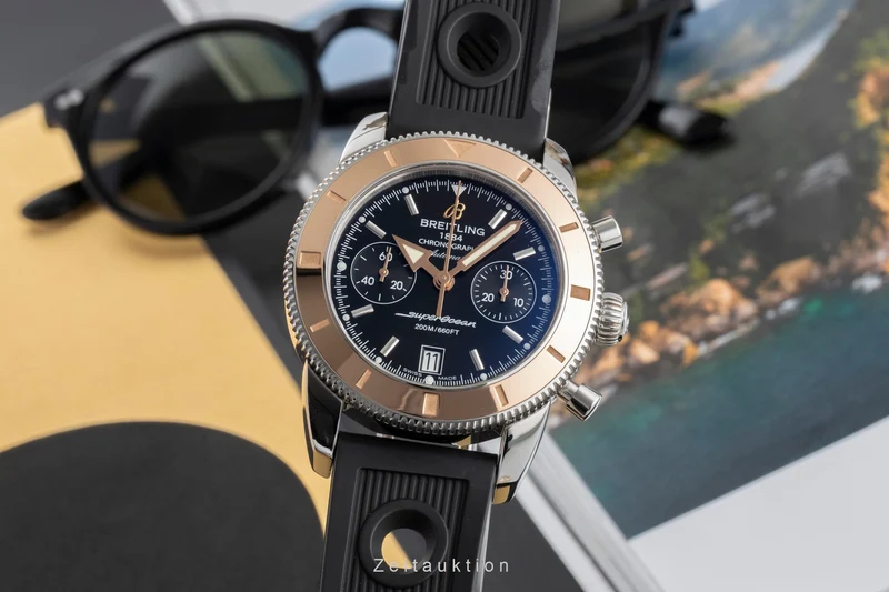 Breitling Superocean chronograph steel / gold automatic men's watch U23370 U237B810RC [2605520]