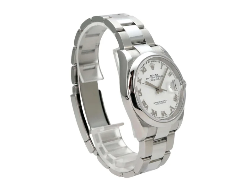 Rolex Datejust 36 Oystersteel 126200 Weiß Römisch