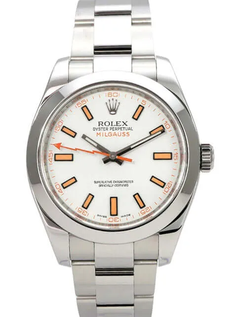 Rolex Milgauss 116400 weißes Zifferblatt
