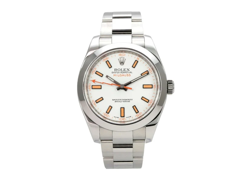 Rolex Milgauss 116400 weißes Zifferblatt