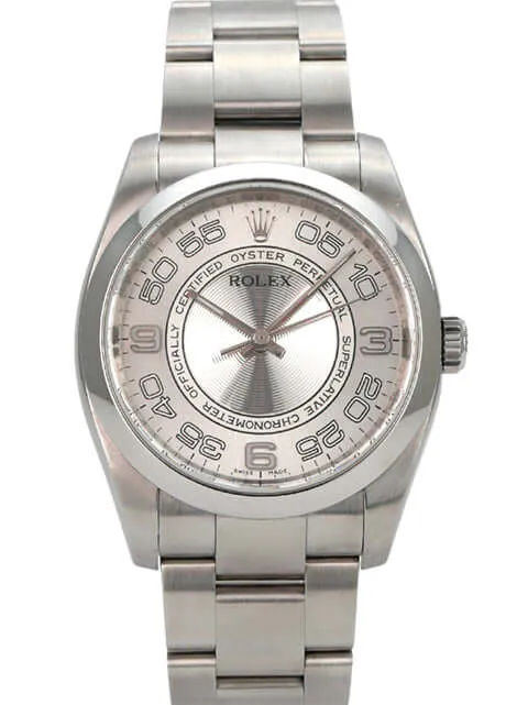 Rolex Oyster Perpetual 36 116000 Silber Arabisch
