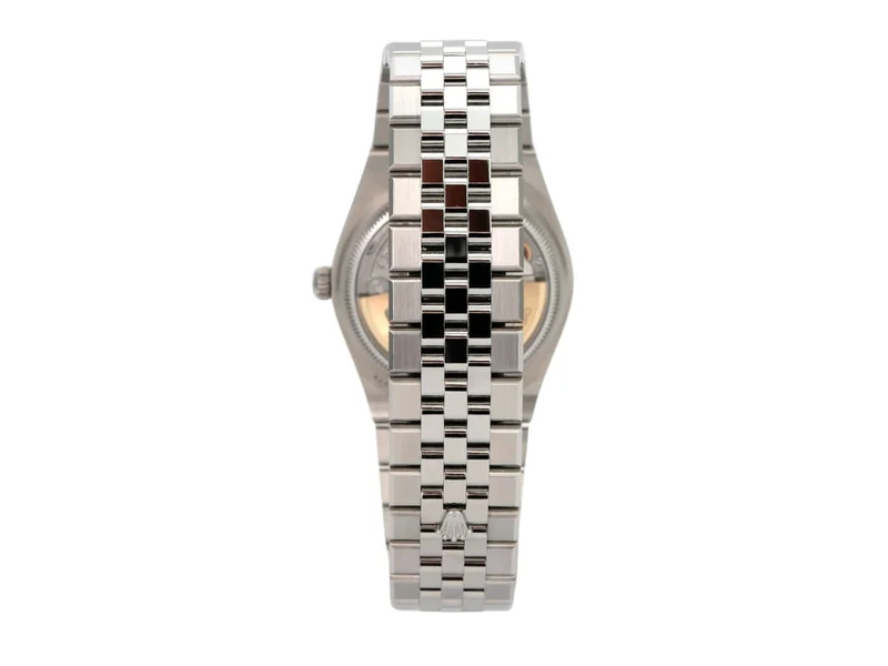 Rolex Land-Dweller 36 Oystersteel Weißgold 127234 Tiefweiß Wabe Flat Jubile-Band