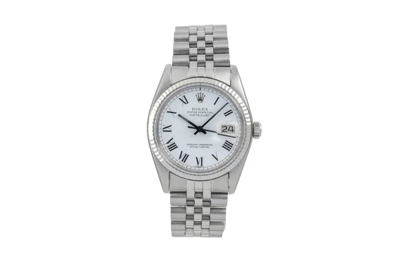 Rolex Datejust steel / white gold automatic men's watch 16014 Vintage [2605361]